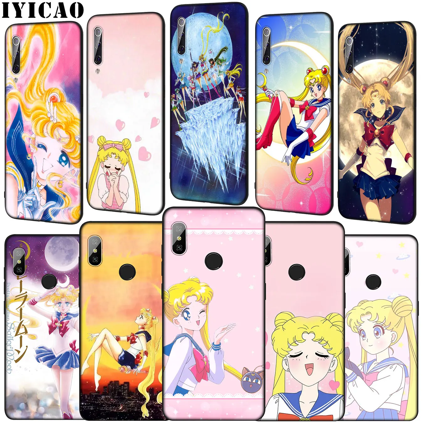 Мягкий чехол для телефона IYICAO Sailor Moon Manga Anime Xiaomi Mi 10 9 9T A3 Pro CC9 CC9E 8 SE A2 Lite A1 6 pocophone f1 Mi9 |