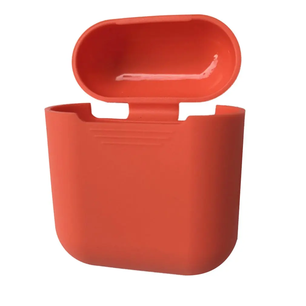 Мягкий силиконовый чехол, наушники для Apple Airpods, Bluetooth, беспроводные наушники, защитный чехол, коробка для Air Pods, наушники, сумка - Цвет: Orange