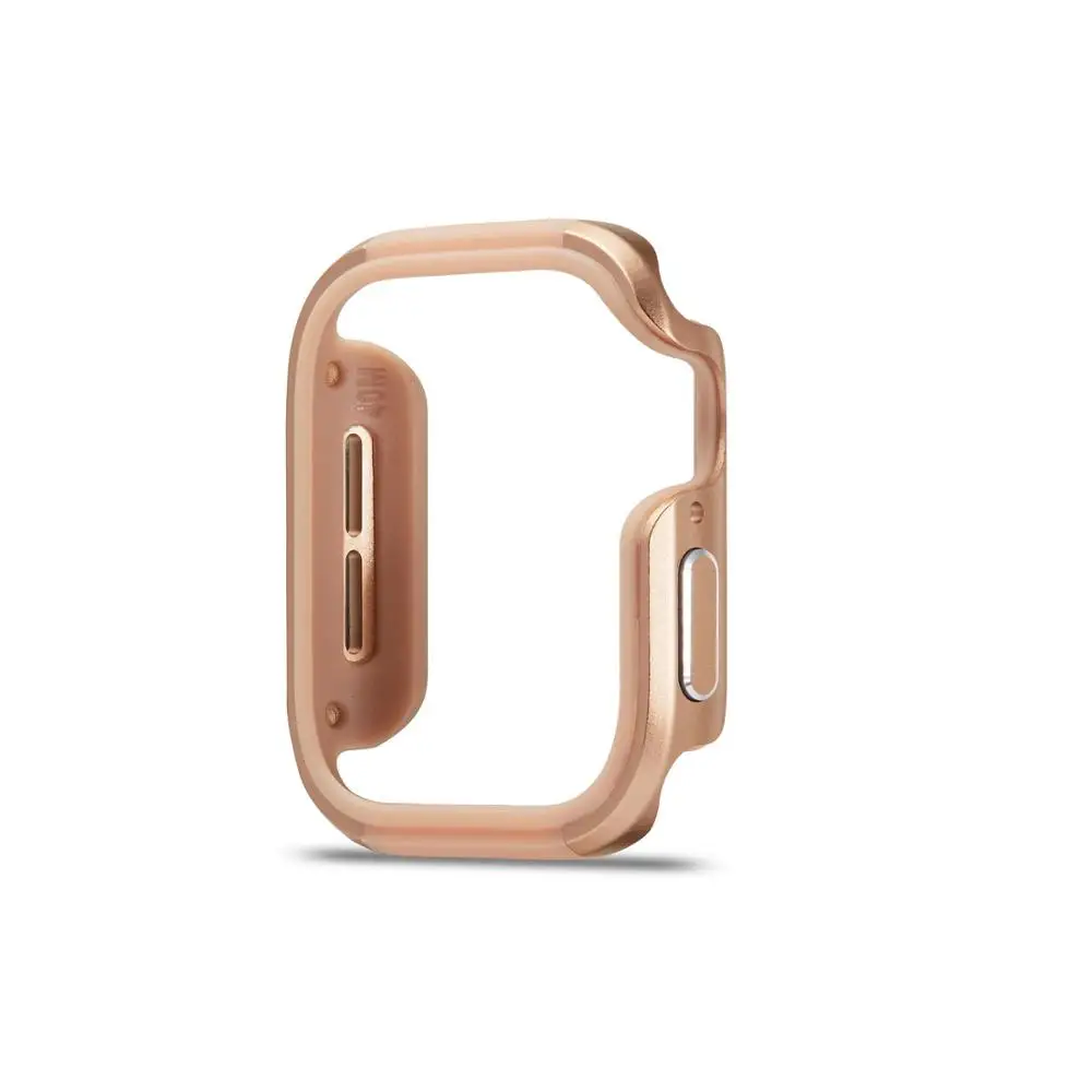 Gold ТПУ+ алюминиевый сплав чехол для наручных часов iwatch серии 5 4 40/44 мм протектор противоударный бампер рамка чехол Крышка для apple watch аксессуары - Цвет: Gold