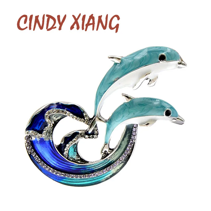 Женская Брошь с эмалью CINDY XIANG синяя брошь в форме Прыгающего пальто|Броши| |