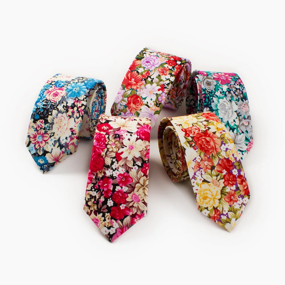

Linbaiway Fashion Ties for Men 6cm Cotton Flower Mens Tie Casual Wedding Male Necktie Gifts for Men Shirt Corbatas Para Hombre