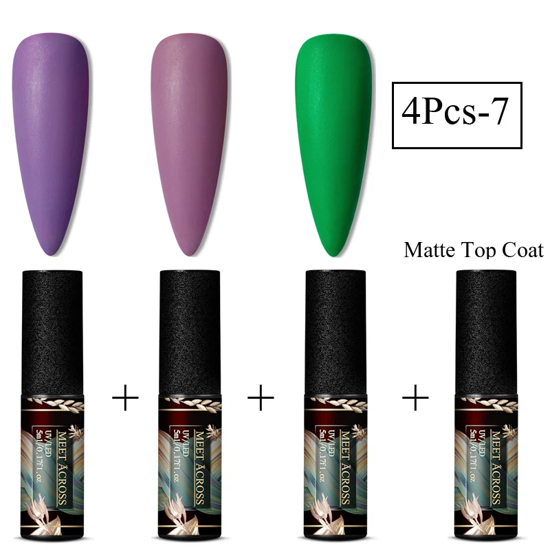 Матовый УФ-набор гель-лаков для ногтей чистый цвет для ногтей матовый верхний слой набор впитываемый Гель-лак для ногтей маникюрный лак - Цвет: TZH09193