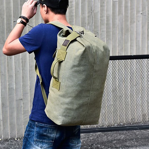 Large Capacity Rucksack Man Travel Bag Mountaineering Backpack Male Luggage Boys Canvas Bucket Bags Men Backpacks