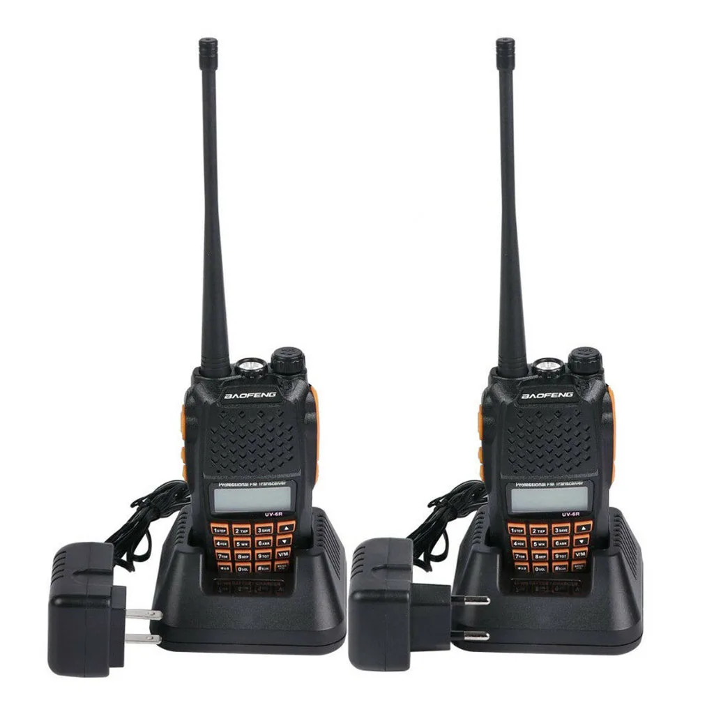 BaoFeng BF-UV6R Walkie Talkie Long Range Two Way Radio Handhled FM Walkie Talkie Small Black Radio Wireless Portable Dual