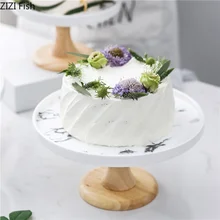 Имитация мраморная керамика торт стенд стеклянная крышка торт стенд для десерта помадка украшения торта инструменты