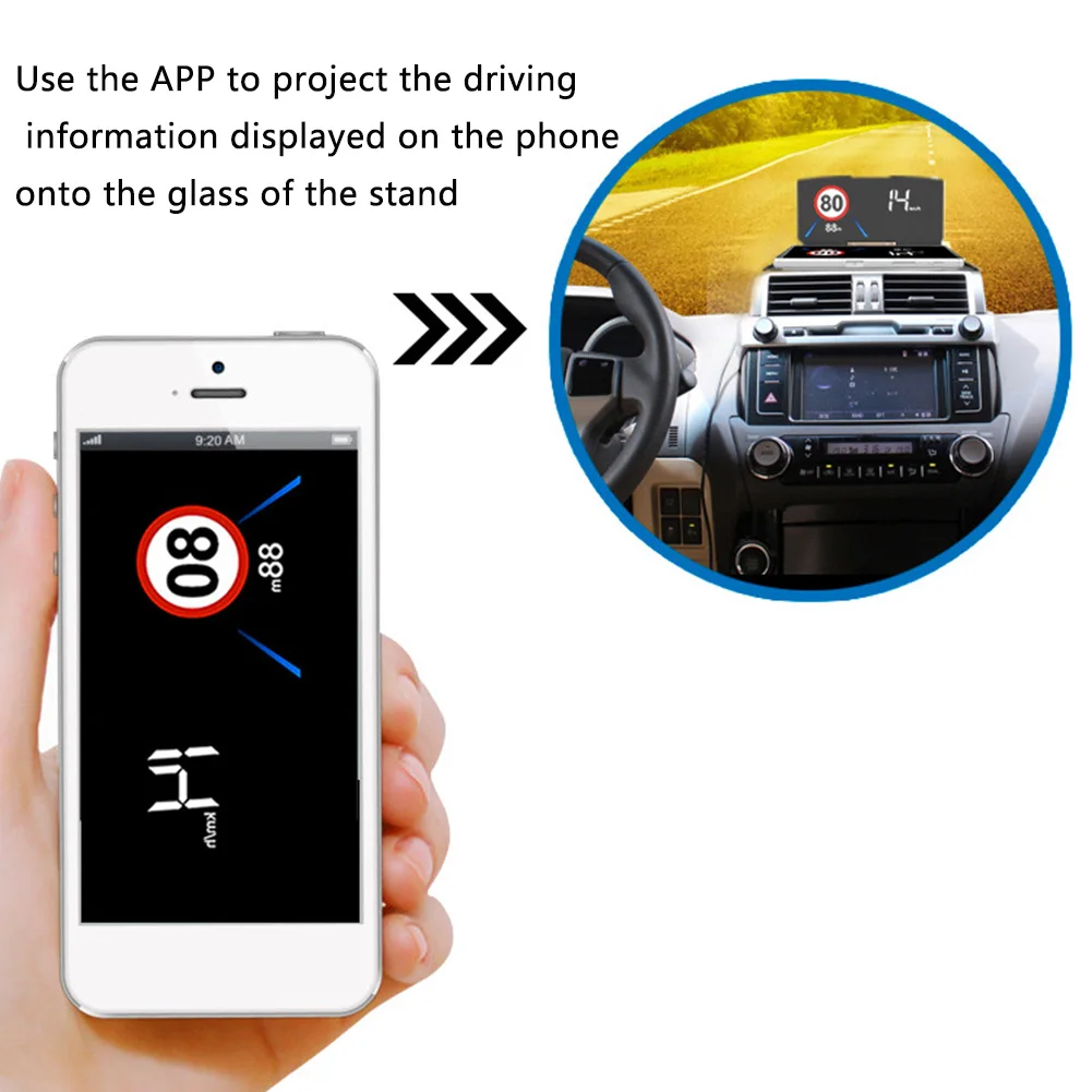 Кронштейн для телефона, навигационный держатель HUD Предупреждение предупреждение скорости, складной дисплей, проектор, автомобильная подставка, Универсальное крепление на приборную панель