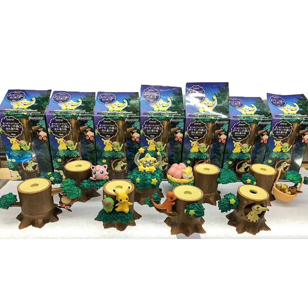 Takara Tomy 8 шт./компл. карманный монстр Покемон кукла на дерево Eevee Snorlax детские подарки модель игрушки Пикачу фигурка - Цвет: 8pcs