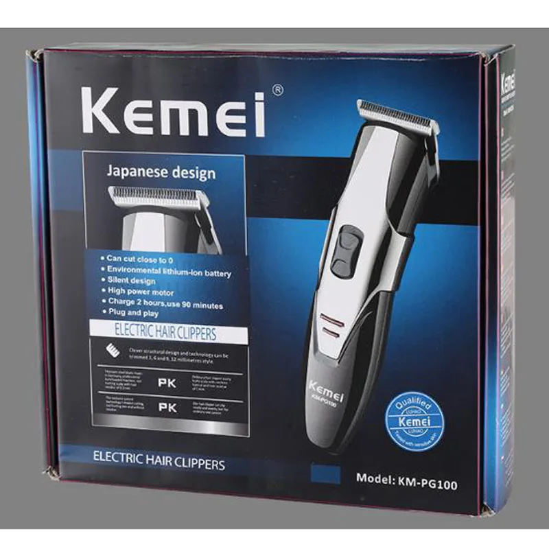 Волосы Kemei триммер KM-PG100 электрическая машинка для стрижки волос Машинка для стрижки волос перезаряжаемая бритая головка длительный срок службы высокая мощность