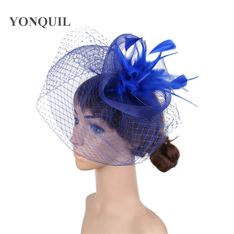 Hair accessories bridal hair accessories fascinator hats handmade wedding tulle fascinator hat mesh accessories bride headwear nylon headdress for women party dinner