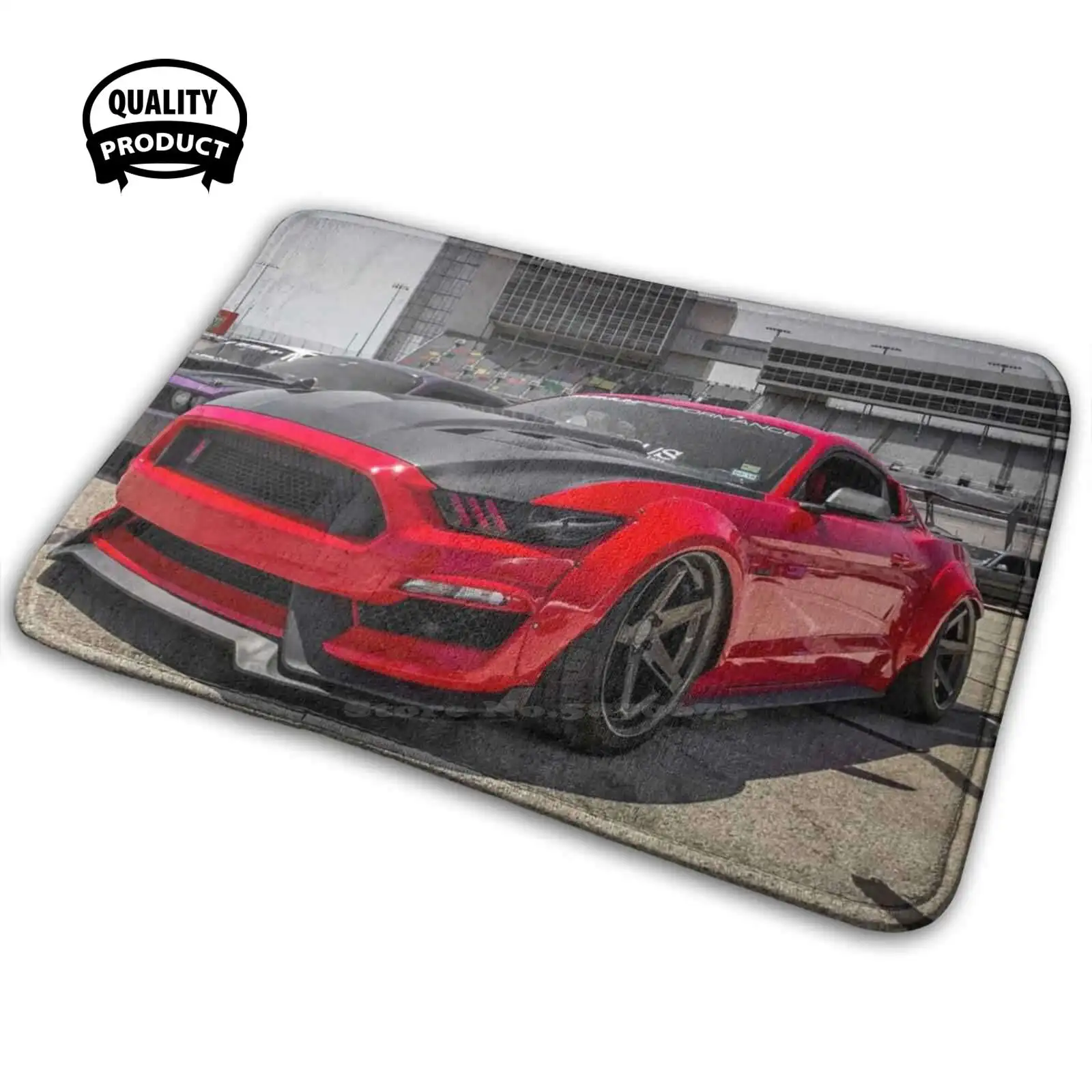 Ford Mustang Gt 3D Soft Non-Slip Mat Rug Carpet Cushion Gt Gt Widebody Cars S550 Need For Speed American Muscle Muscle Car