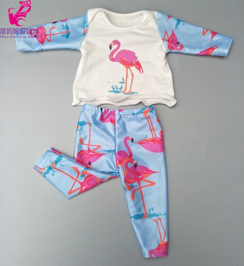 Одежда для куклы, штаны, комбинезон фламинго, Одежда для куклы, комплекты одежды для новорожденных 1", аксессуары для куклы - Цвет: b5