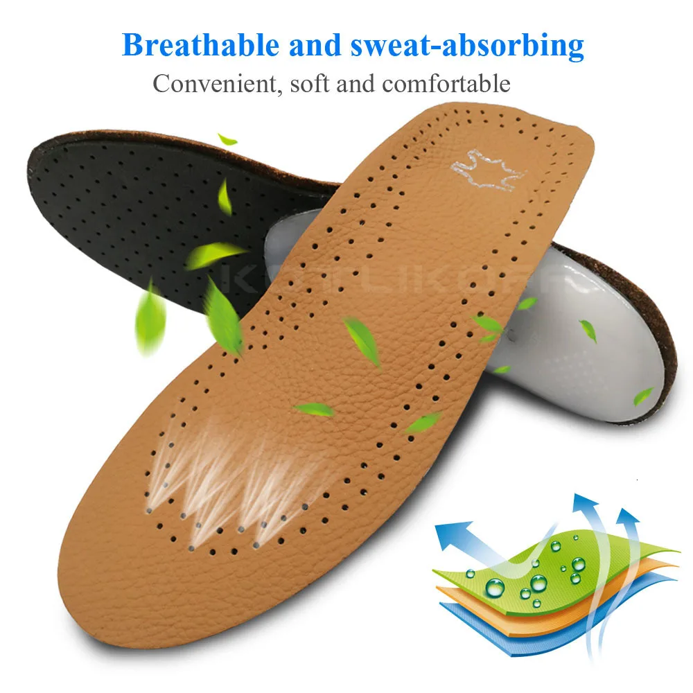 Leather Orthotic Insole For Flat Feet Orthopedic Shoes 7 H2e38e33420694e2481101b6fc3a02d35N