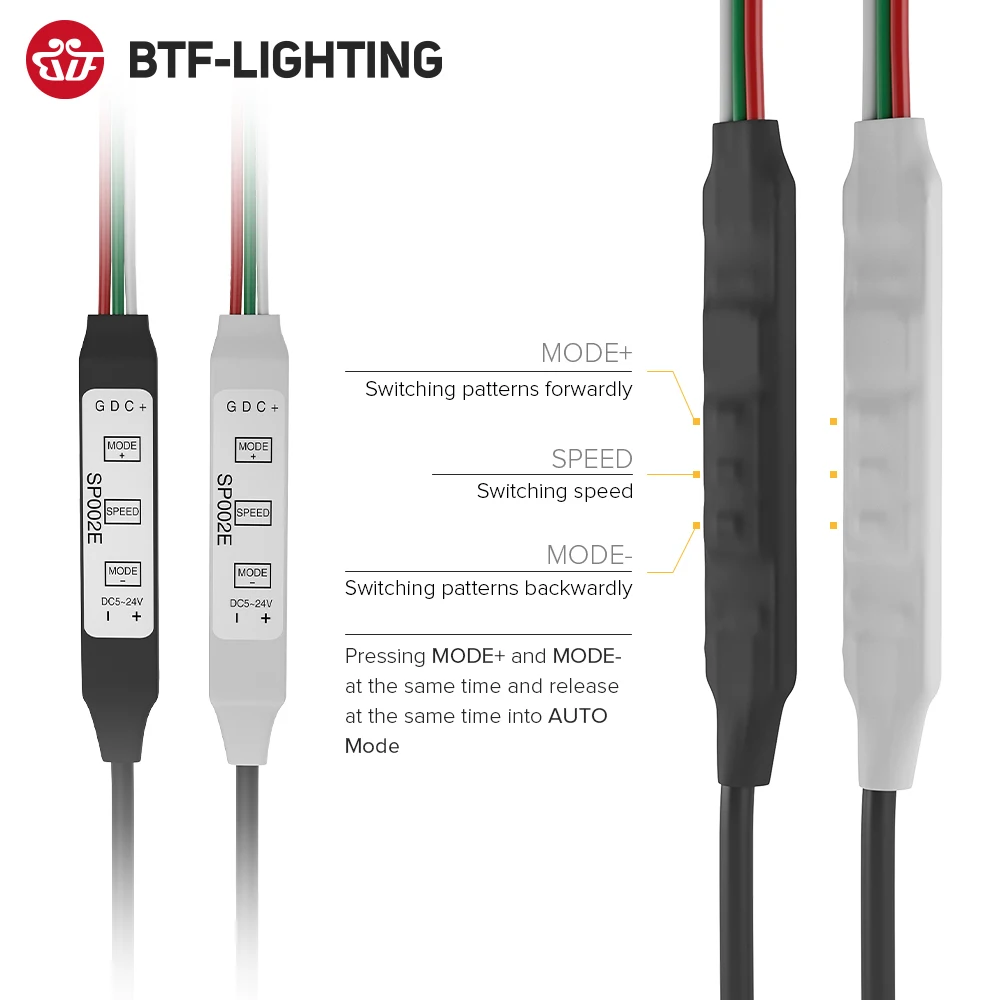 USB мини WS2812B контроллера 3 ключа 4 для пикселей Светодиодные ленты светильник WS2811