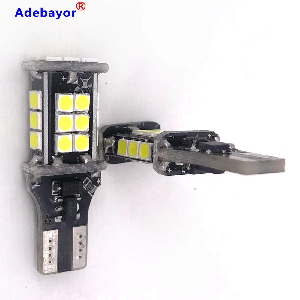 100 шт. T15 24 SMD 3030 светодиодный светильник, лампа для автоматического тормоза, автомобильный резервный обратный светильник, высокий светильник, декодирующий светильник, указатель направления