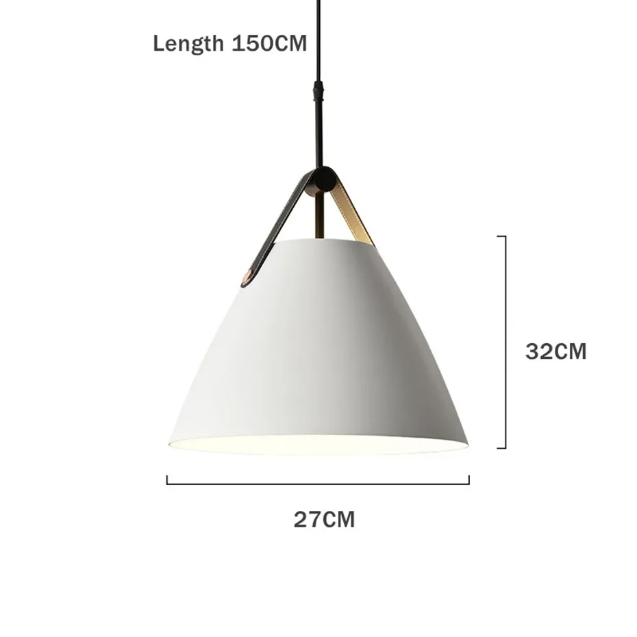 Nordic Pendant Lights Aluminum Pendant Lamp Loft Modern Hanging Kitchen Fixtures Lamp Living Room Bedroom Restaraunt Cafe Lights - Цвет корпуса: White