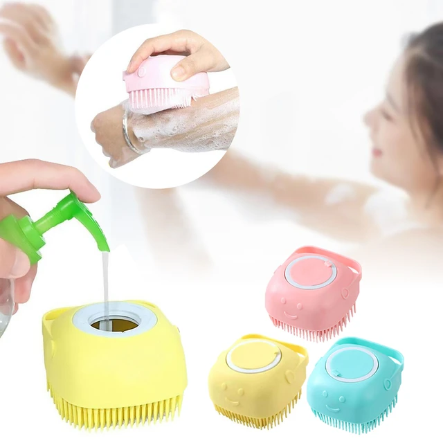 Supple Silicone Dog Bath Brush Mini Functional Pet Shampoo Massager Brush  Cat Hair Grooming Comb Shower Scrubber for Big Dogs - AliExpress
