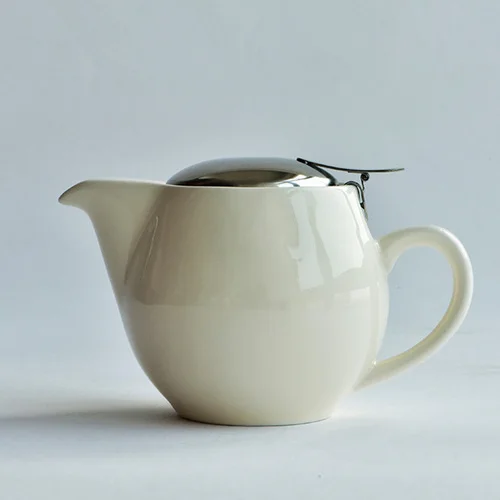 Японский цветочный заварник с фильтром термостойкие ins керамика и пузатый чайник без свинца WF924300 - Цвет: white