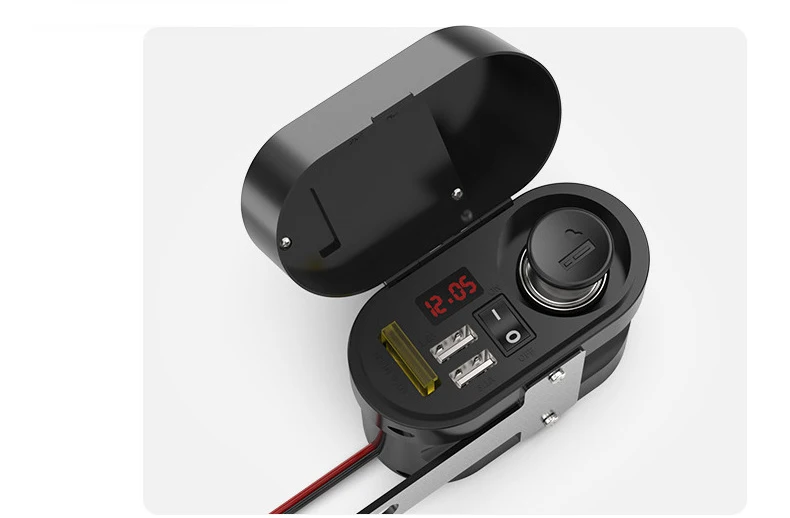 Универсальный 12-24V адаптер питания для мотоцикла, Usb зарядное устройство, водонепроницаемый адаптер для автомобильного зарядного устройства для мобильного телефона gps, 6 цветов