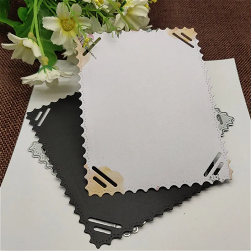 Stamp Frame Die Cuts For Card Making Regular Form Carbon Steel Die Cuts Cutting Dies Frame Stencils Scrapbooking Embossing Template Dies For Crafting