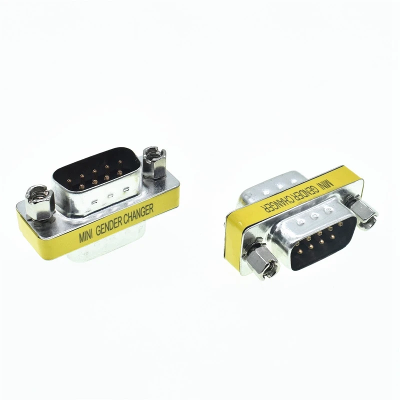DB9 D-Sub 9pin Connectors Mini Gender Changer Adapter RS232 Serial Connecto . 