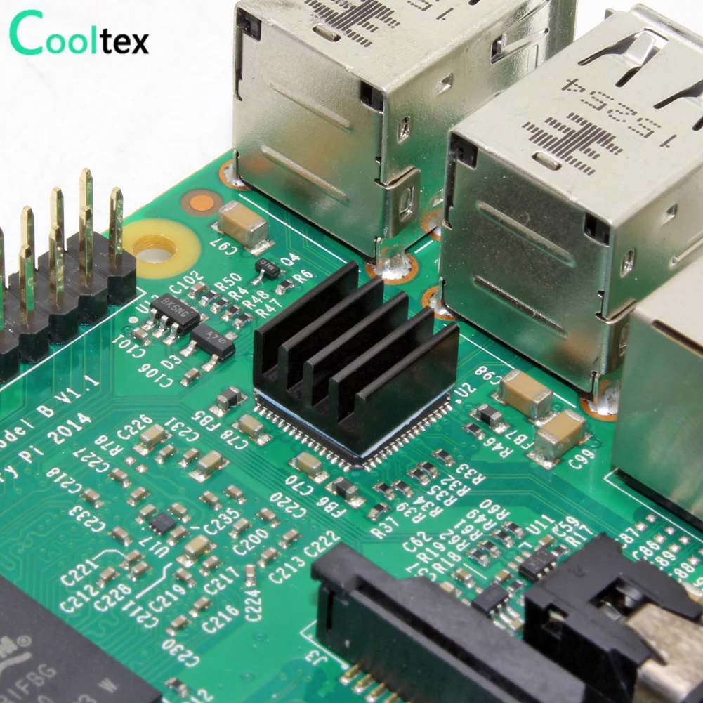50 шт. алюминиевый радиатор 8,8x8,8x5 мм радиатор кулер для Raspberry pi электронный чип IC охлаждения с теплопроводящей лентой