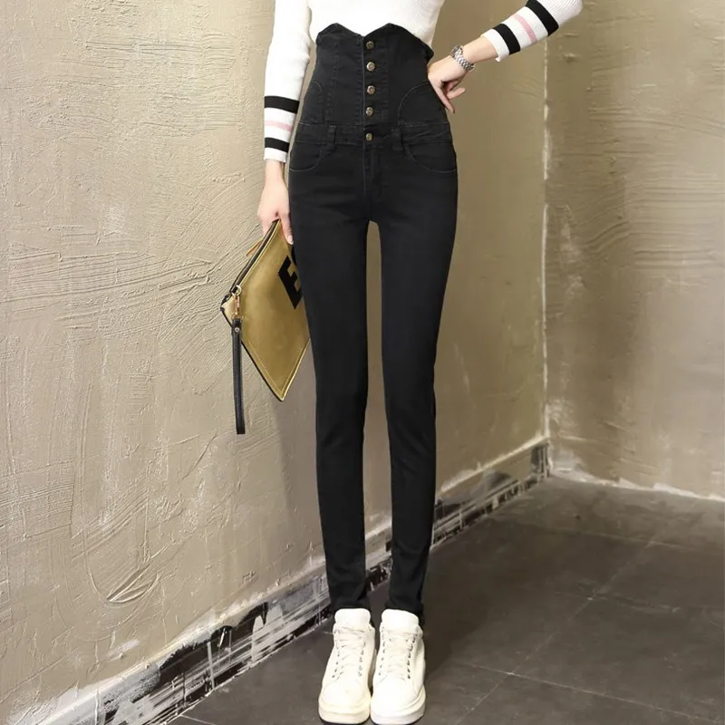 Черные Джинсы С Высокой Талией Купить