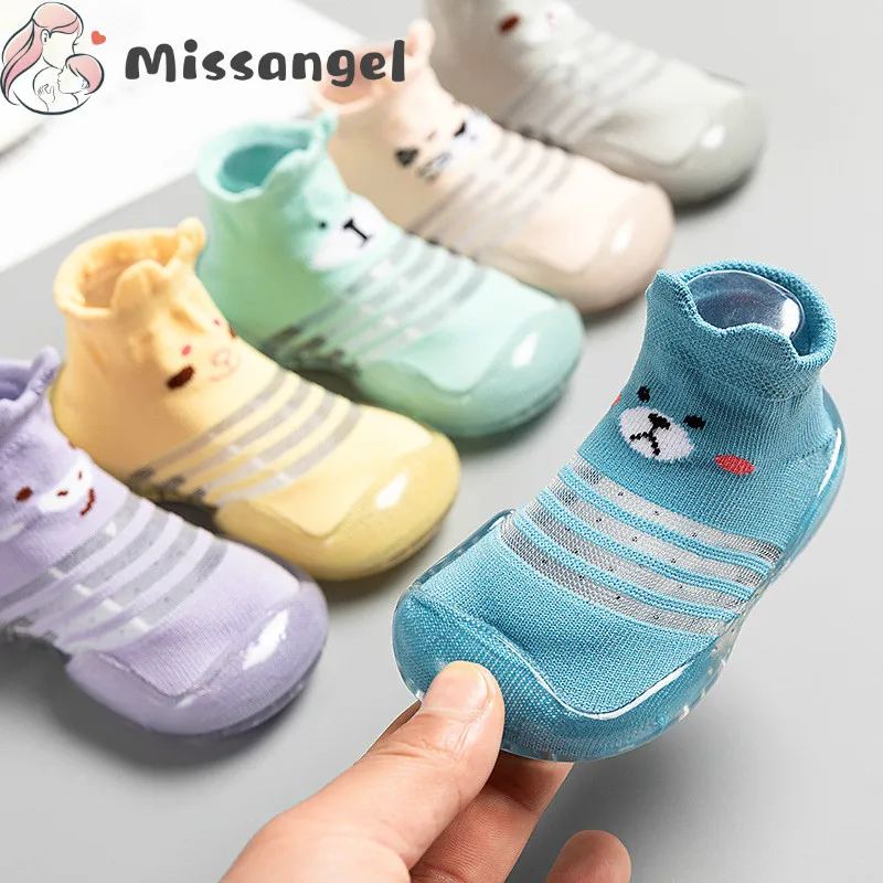 Socks Shoes Newborn Girl Rubber-Sole Animals Anti-Slip Toddler Boy Kids Cartoon Summer