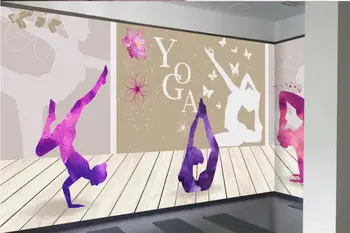 

modern wallpaper for living room European and American fashion hand painted fitness wallpapers background wall