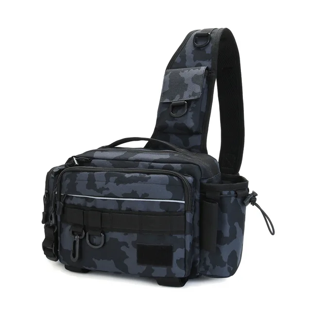 Multifunctional Fishing Tackle Bags Single Shoulder Crossbody Bag Waist Pack Fish Lures Gear Utility Storage Fishing Bag  X232G Scorpio Camo