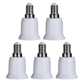 

5pcs E14 To E27 Base Screw Light Lamp Bulb Holder Adapter Socket Converter LED Lamp Base Holder Converters For Home Lighting