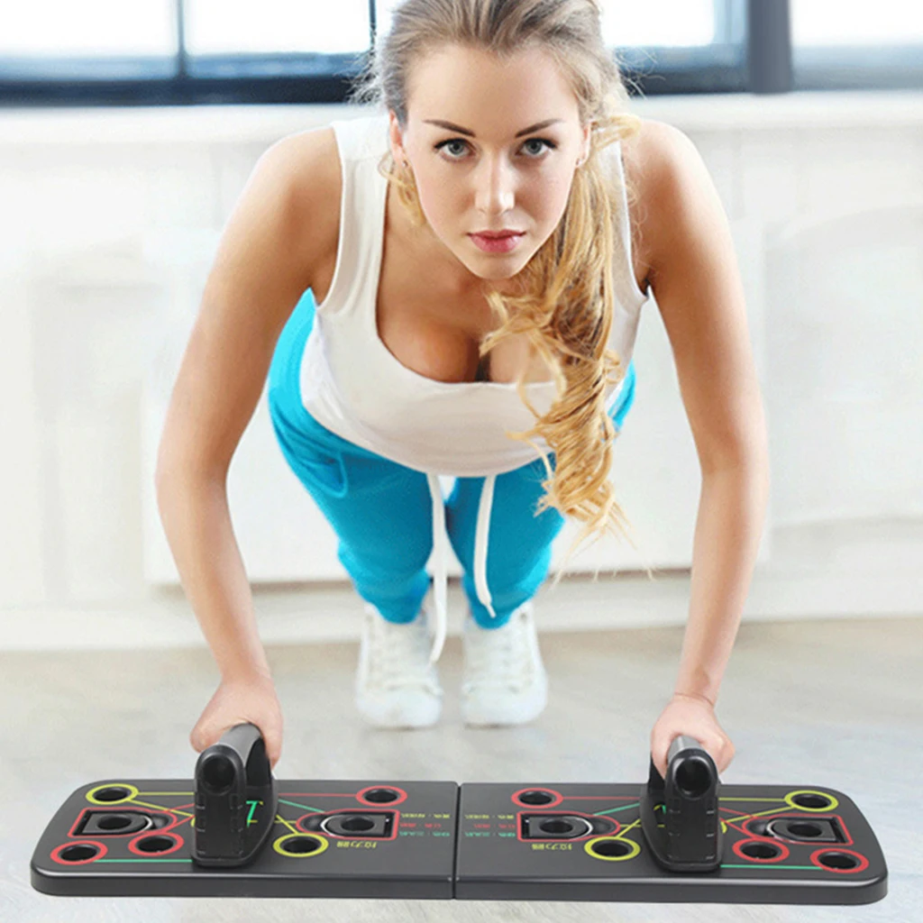 9 in 1 Fitness Push Up Rack Boards Push up Stands Body Muscle Trainer with Pull Rope Home Gym Workout Tool Fitness Equipment