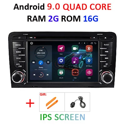 Ips DSP 4G 64G Android 9,0 автомобильный DVD gps для Audi A3 8P 2003-2012 S3 2006-2012 RS3 Sportback 2011 мультимедийный плеер стерео радио - Цвет: 9.0 2G 16G IPS