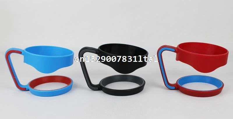 50pcs 7 color Portable Water Bottle Mugs Cup Handle for 30 Ounce Tumbler Rambler Cup Hand Holder Fit Travel Drinkware