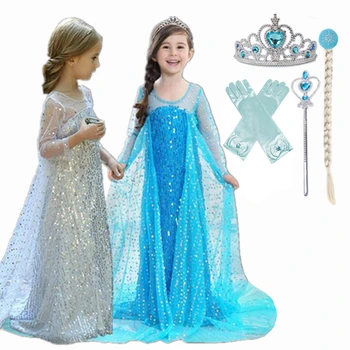 

Girls Dress Kids Dresses for Girls Cosplay Costume Sequined New Year Toddler Party Princess Christmas Dresses Halloween Clothing