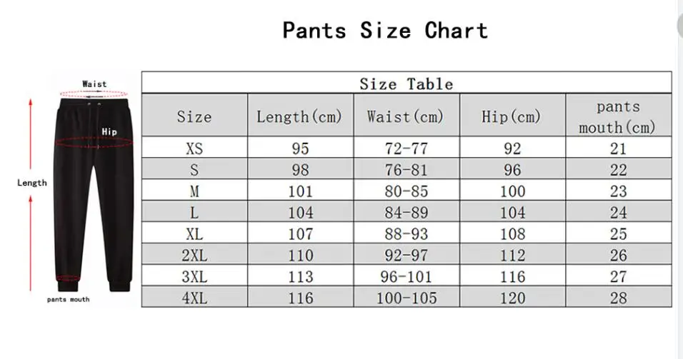 sizes informations