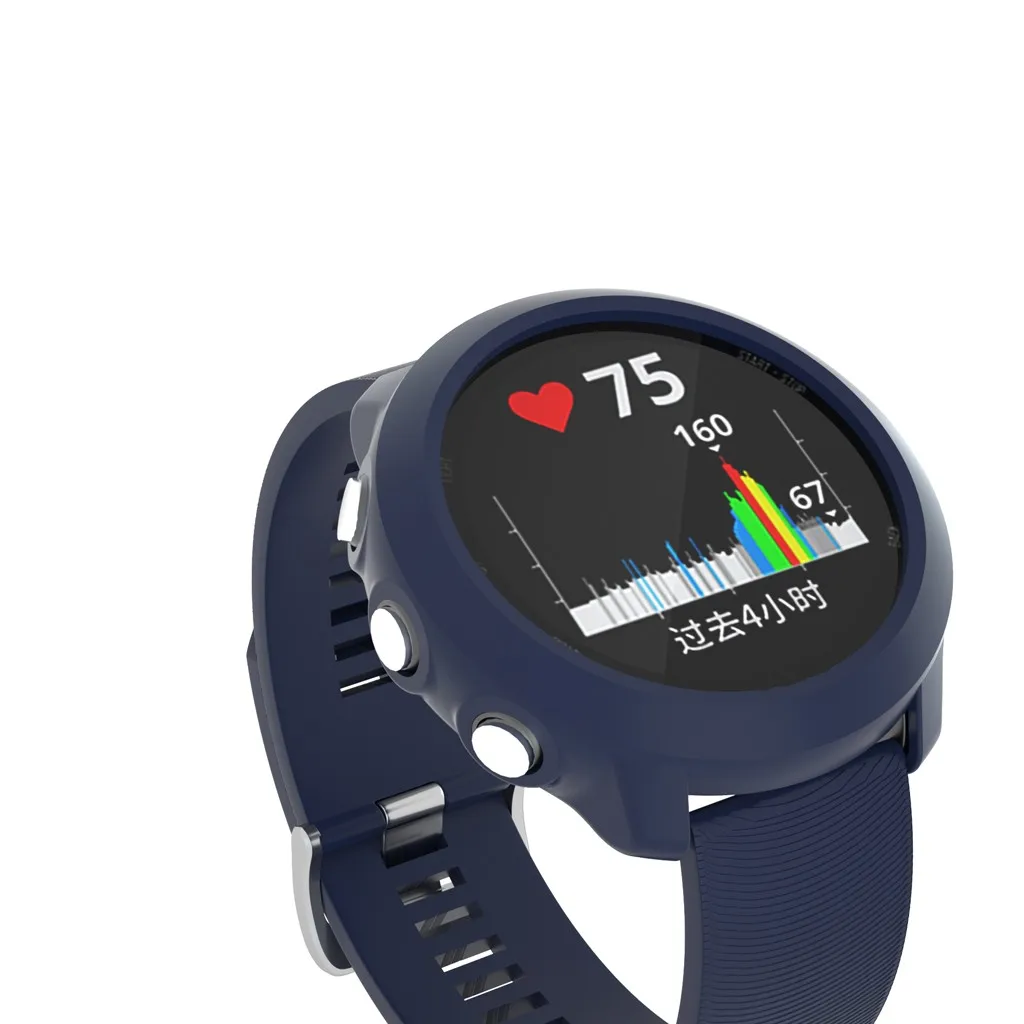 NY Мягкий сменный силиконовый тонкий чехол для часов Garmin Forerunner 645 Music Watch - Цвет: NY
