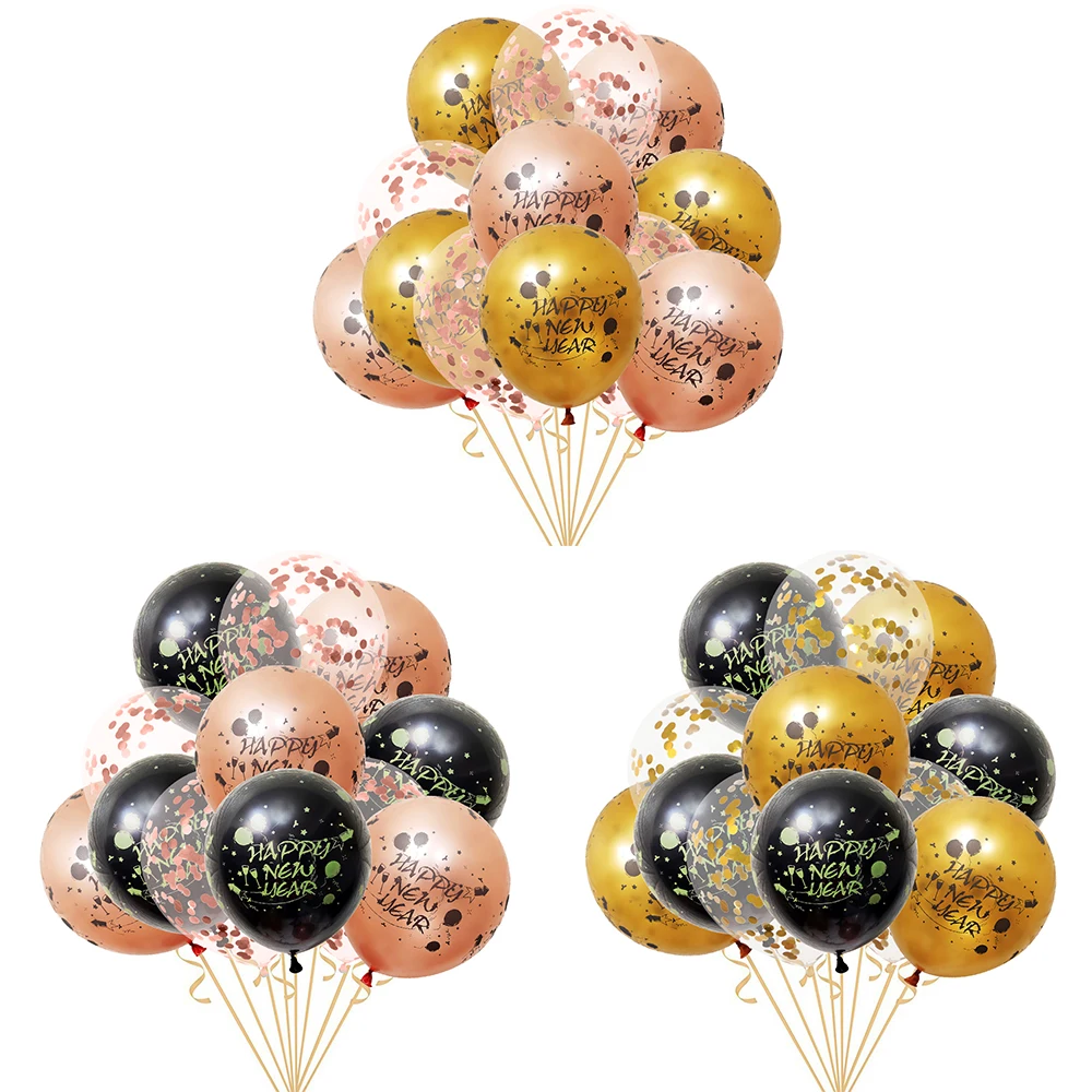 Воздушные шары на новый год для канун вечерние украшения черный баннер скатерть