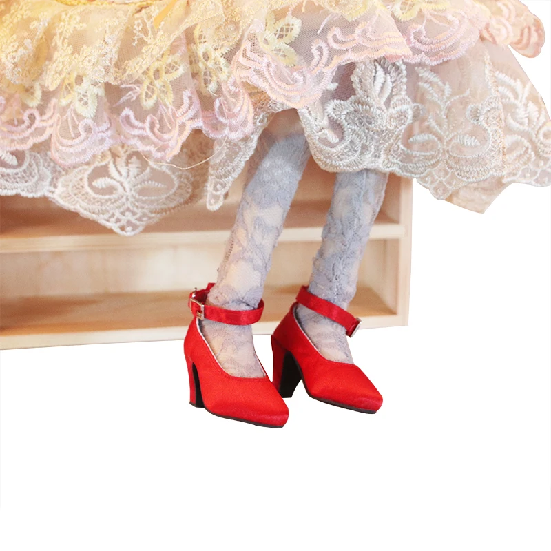1/3 BJD обувь модные элегантные туфли на высоком каблуке для Дорис Kilig куклы простые женские туфли на толстом каблуке с ремешком на лодыжке для куклы SD 60 см - Цвет: 1