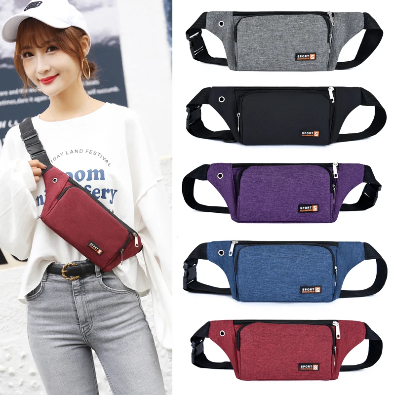 Nylon Waist Packs For Women Laser Chest Phone Pouch Chest Bags Fanny Pack Belt Sling Bags
