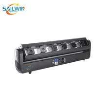 Новинка, 6 глаз, 500 МВт, красный лазерный светильник, движущаяся головка, DJ лазерный луч, эффект, линейный светодиодный настенный светильник для свадебной вечеринки