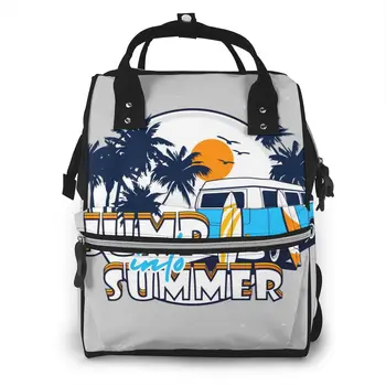 

Mummy Bag Jump Into Summer Nappy Backpack Large Capacity Stroller Bag Mom Baby Multi-function Waterproof Outdoor Diaper Bags