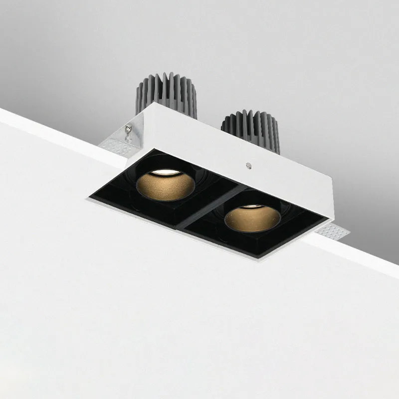 Двурядные встроенные светодиодные квадратные потолочные светильники 14 Вт 24