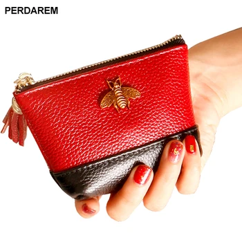 

Leather stitching small purse female short paragraph simple zip coin purse coin bag leather purse bag