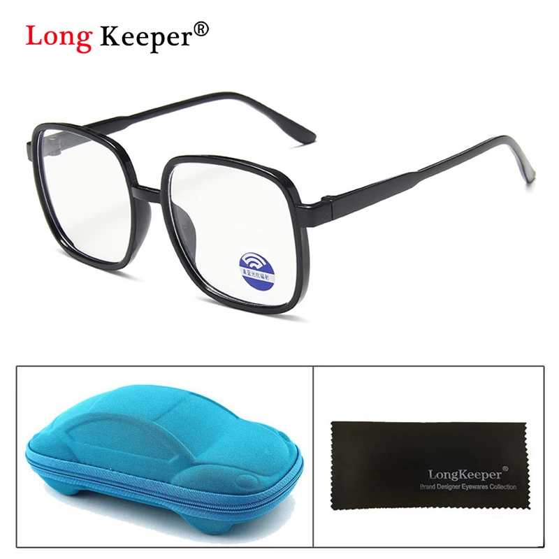 

Kids Oversized Frame Square Blue Light Blocking Glasses Boys Girls Anti-UV Lens Protection Optical Eyeglasses Computer Glasses