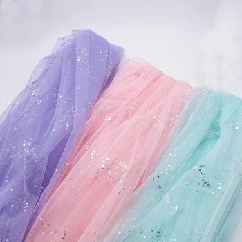 

Print Glitter Tulle fabric Tutu Wedding Decoration Voile Laser DIY Craft Birthday Party Supplies Sew Doll Kids Dress Mesh Cloth