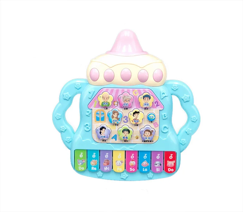 Xin yi cheng Infants креативная игрушка бутылочка для кормления музыкальное пианино образовательная электронная клавиатура для детей раннего возраста