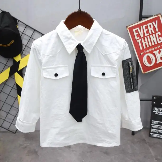 shirt Детская одежда, весенний вязаный кардиган для мальчиков, рубашка, джинсы, спортивный костюм из 3 предметов, комплекты детской одежды, комплекты одежды для мальчиков 2-7 лет - Цвет: shirt