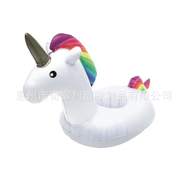 

Inflatable Unicorn CYe Coaster Rainbow Water Cola Cup Seat Swimming Pool Party Beverage Cup Holder