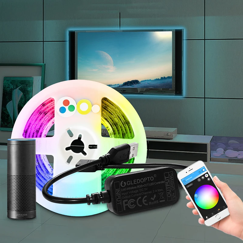 Mini Bar Controller Light Controller For Wireless MINI RGBCCT LED 5V Voice Control TV Background RGB CCT Wireless Dimming