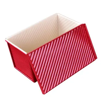 

Nonstick Loaf Pan Aluminum Alloy Toast Mold with Lid Cover Corrugated Bread Make 425D